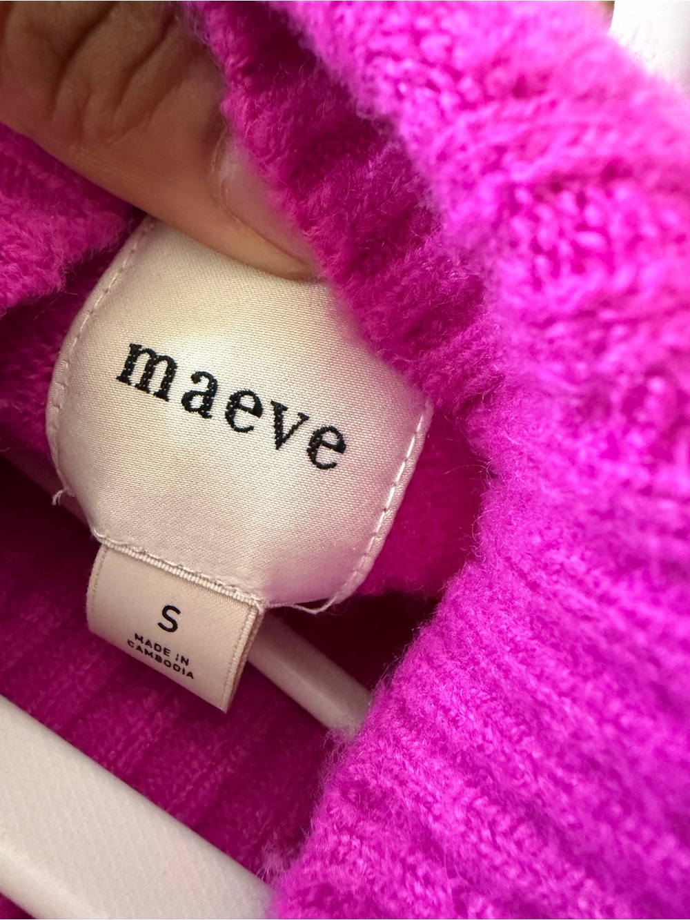 Maeve Anthropologie Fuchsia Wool Blend Sweater Size S - Picture 10 of 10